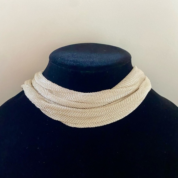 Tiffany & Co. Elsa Peretti Silver Mesh Scarf Necklace with Matching Earrings - Picture 4 of 16